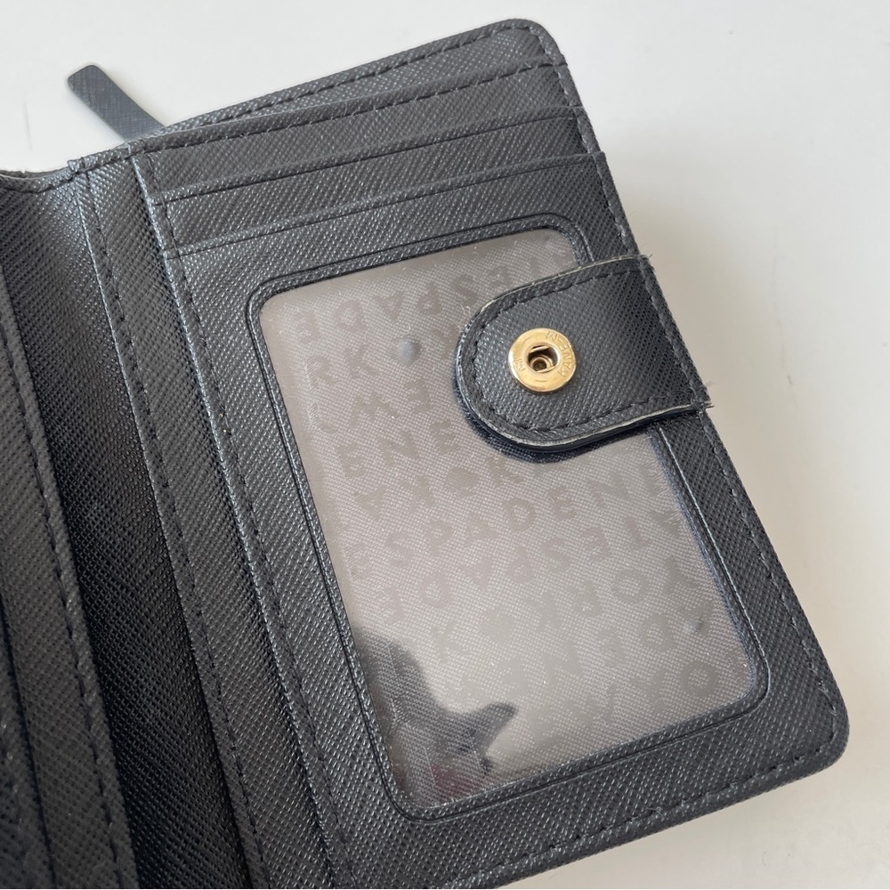 Kate Spade Neda Black Saffiano Leather Zip Around Mini Wallet - Picture 13 of 14